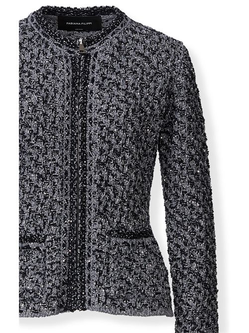 TWEED JACKET FABIANA FILIPPI | GCD266F206VR2 BLU NOTTE